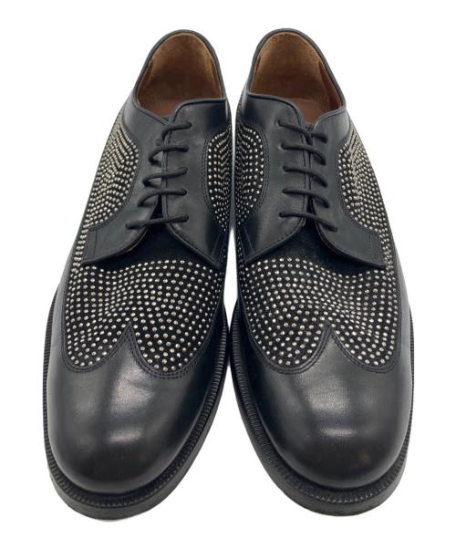 JIMMY CHOO（ジミーチュウ）JIMMY CHOO (ジミーチュウ) スタッズレースアップシューズ ブラック サイズ:41の古着・服飾アイテム