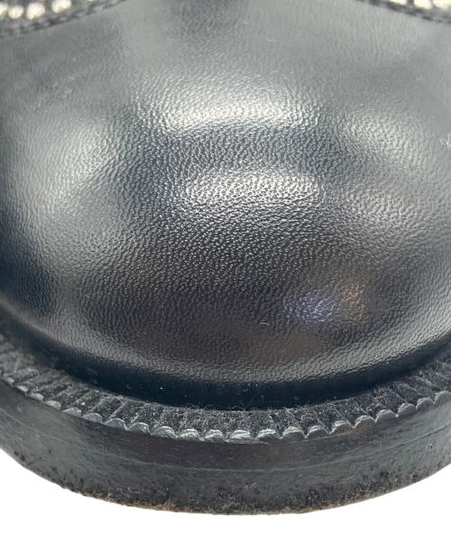 JIMMY CHOO（ジミーチュウ）JIMMY CHOO (ジミーチュウ) スタッズレースアップシューズ ブラック サイズ:41の古着・服飾アイテム