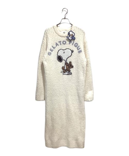 gelato pique（ジェラートピケ）gelato pique (ジェラートピケ) PEANUTS (ピーナッツ) SNOOPY×BEAR ジャガードワンピース アイボリー サイズ:FREEの古着・服飾アイテム