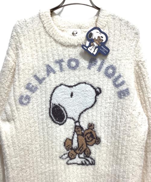 gelato pique（ジェラートピケ）gelato pique (ジェラートピケ) PEANUTS (ピーナッツ) SNOOPY×BEAR ジャガードワンピース アイボリー サイズ:FREEの古着・服飾アイテム