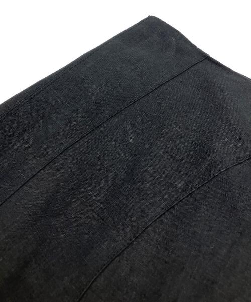 INSCRIRE（アンスクリア）INSCRIRE (アンスクリア) リネンフレアスカート ブラック サイズ:36の古着・服飾アイテム