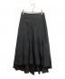 INSCRIRE（アンスクリア）の古着「リネンフレアスカート」｜ブラック