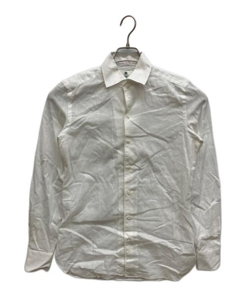 LUIGI BORRELLI（ルイジボレッリ）LUIGI BORRELLI (ルイジボレッリ) リネンシャツ ホワイト サイズ:37の古着・服飾アイテム