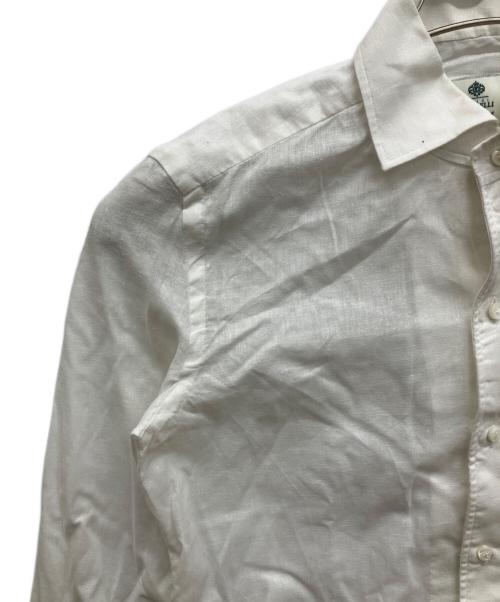 LUIGI BORRELLI（ルイジボレッリ）LUIGI BORRELLI (ルイジボレッリ) リネンシャツ ホワイト サイズ:37の古着・服飾アイテム