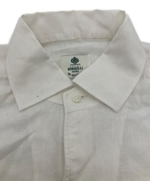 LUIGI BORRELLI（ルイジボレッリ）LUIGI BORRELLI (ルイジボレッリ) リネンシャツ ホワイト サイズ:37の古着・服飾アイテム