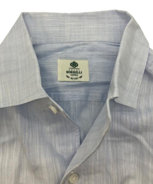 LUIGI BORRELLI（ルイジボレッリ）LUIGI BORRELLI (ルイジボレッリ) リネンシャツ スカイブルー サイズ:37の古着・服飾アイテム