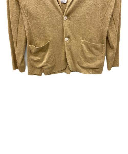 LARDINI（ラルディーニ）LARDINI (ラルディーニ) コットンミラノリブソリッドニットジャケット ベージュ サイズ:XSの古着・服飾アイテム
