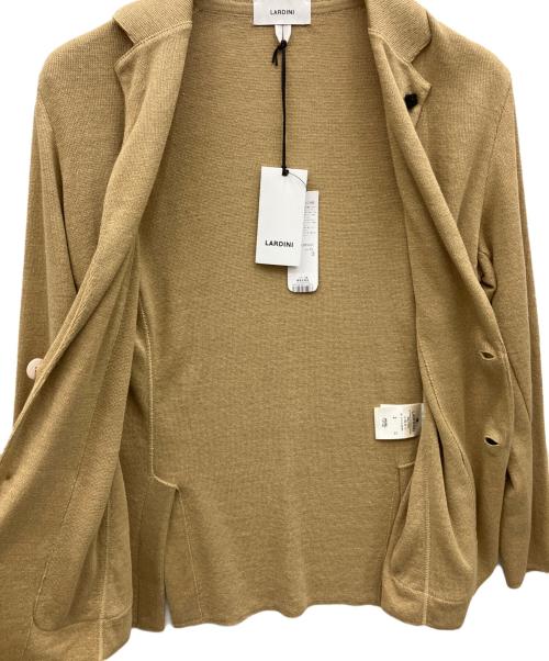 LARDINI（ラルディーニ）LARDINI (ラルディーニ) コットンミラノリブソリッドニットジャケット ベージュ サイズ:XSの古着・服飾アイテム