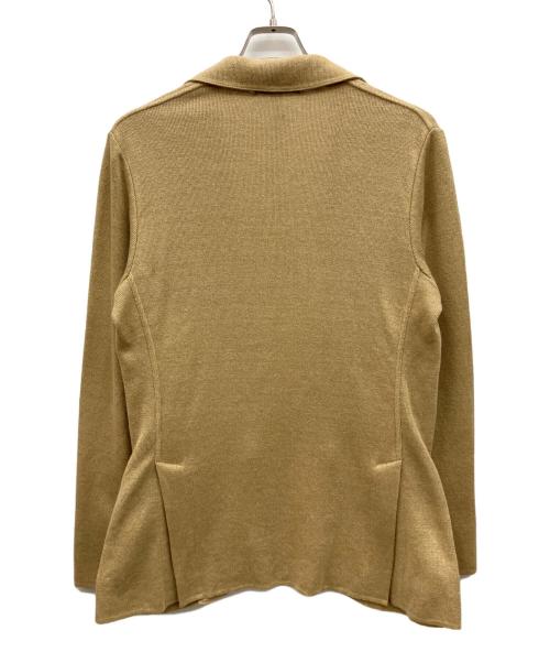 LARDINI（ラルディーニ）LARDINI (ラルディーニ) コットンミラノリブソリッドニットジャケット ベージュ サイズ:XSの古着・服飾アイテム