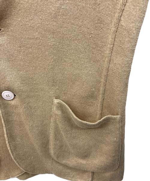 LARDINI（ラルディーニ）LARDINI (ラルディーニ) コットンミラノリブソリッドニットジャケット ベージュ サイズ:XSの古着・服飾アイテム