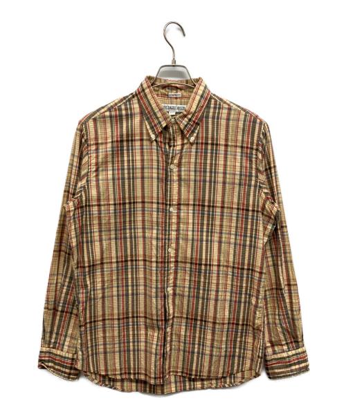 INDIVIDUALIZED SHIRTS（インディビジュアライズドシャツ）INDIVIDUALIZED SHIRTS (インディビジュアライズドシャツ) ボタンダウンチェックシャツ ベージュ サイズ:16-33の古着・服飾アイテム