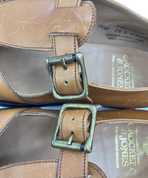 Crockett & Jones（クロケット＆ジョーンズ）Crockett & Jones (クロケット＆ジョーンズ) グルカサンダル　フィッシャーマンサンダル ブラウン サイズ:7.5の古着・服飾アイテム