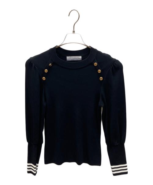 BORDERS at BALCONY（ボーダーズアットバルコニー）BORDERS at BALCONY (ボーダーズアットバルコニー) ジュリエットショルダートップ JULIET SHOULDER TOP ブラック サイズ:36の古着・服飾アイテム