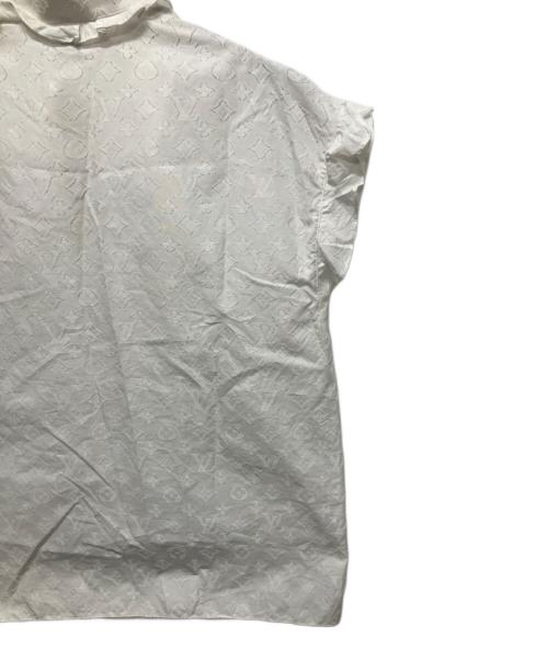 LOUIS VUITTON（ルイ ヴィトン）LOUIS VUITTON (ルイ ヴィトン) モノグラムフリルスリーブブラウス ホワイト サイズ:36の古着・服飾アイテム