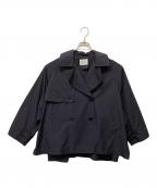 IENAイエナ）の古着「ポプリンオーバーショートコート」｜ネイビー