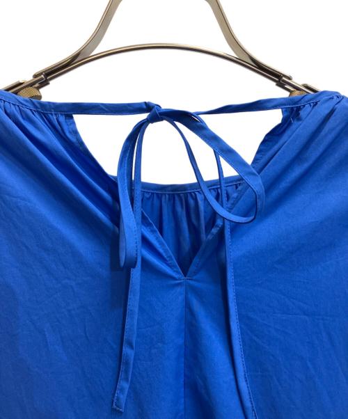 BALLSEY（ボールジィ）BALLSEY (ボールジィ) ロセスドコットン テントラインワンピース ブルー サイズ:36の古着・服飾アイテム