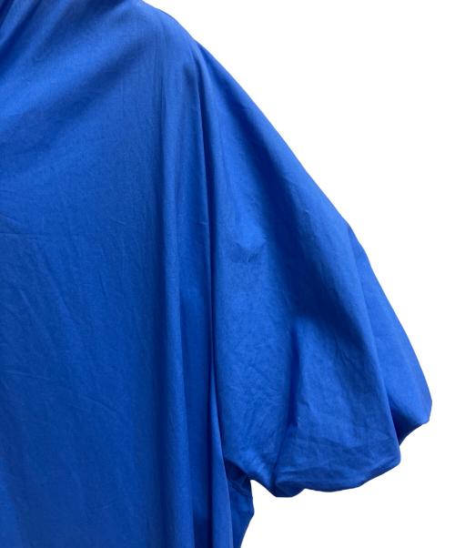 BALLSEY（ボールジィ）BALLSEY (ボールジィ) ロセスドコットン テントラインワンピース ブルー サイズ:36の古着・服飾アイテム
