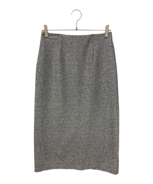 heliopole（エリオポール）heliopole (エリオポール) GLITTER JERSEY TIGHT SKIRT シルバー サイズ:38 未使用品の古着・服飾アイテム