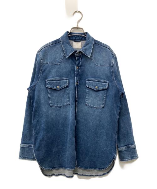 BIG JOHN（ビッグジョン）BIG JOHN (ビッグジョン) SURT (サート) ビンテージ加工デニムシャツ インディゴ サイズ:Freeの古着・服飾アイテム