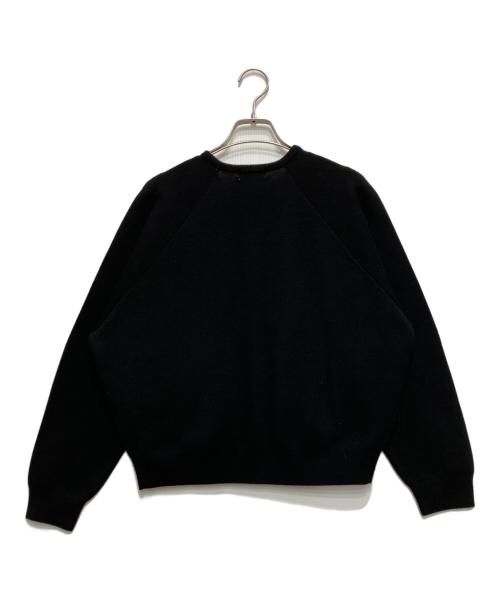 BALLSEY（ボールジィ）BALLSEY (ボールジィ) ウールポリエステルミラノリブ ファーポケットカーディガン ブラック サイズ:Sの古着・服飾アイテム