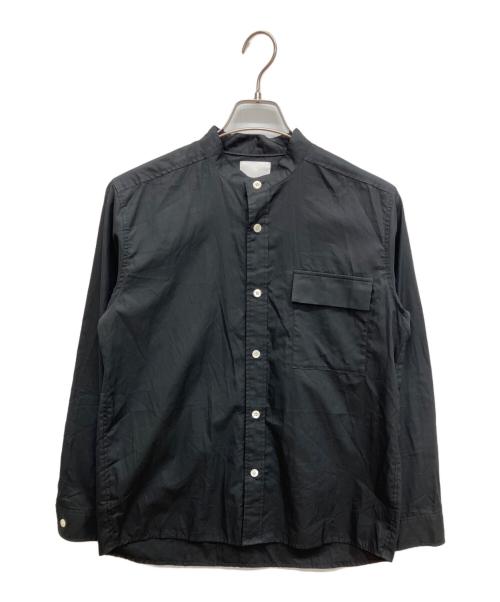 RE MADE IN TOKYO JAPAN（アールイーメイドイントウキョウジャパン）RE MADE IN TOKYO JAPAN (アールイーメイドイントウキョウジャパン) CHAMBRAY TWILL CPO SHIRT  シャンブレーツイルシーピーオーシャツ バンドカラーシャツ ブラック サイズ:Sの古着・服飾アイテム
