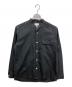 RE MADE IN TOKYO JAPAN（アールイーメイドイントウキョウジャパン）の古着「CHAMBRAY TWILL CPO SHIRT  シャンブレーツイルシーピーオーシャツ バンドカラーシャツ」｜ブラック