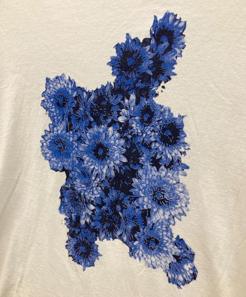 WILDSIDE YOHJI YAMAMOTO（ワイルドサイド ヨウジ ヤマモト）WILDSIDE YOHJI YAMAMOTO (ワイルドサイド ヨウジ ヤマモト) Flower T-shirt　フラワーTシャツ　プリントTシャツ ホワイト サイズ:3の古着・服飾アイテム