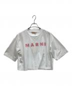 MARNIマルニ）の古着「ロゴプリントTシャツ」｜ホワイト×レッド