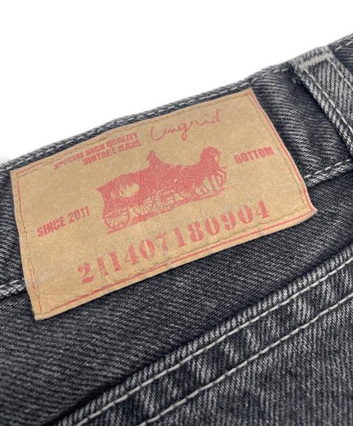 UNGRID（アングリッド）UNGRID (アングリッド) ウエストタックカーブデニム グレー サイズ:W24の古着・服飾アイテム