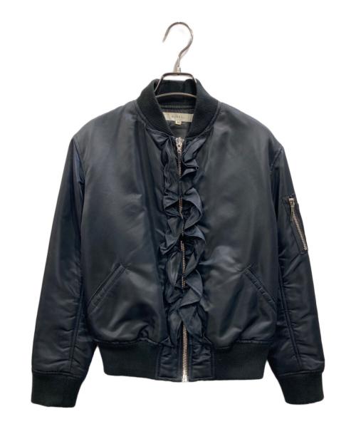 MURRAL（ミューラル）MURRAL (ミューラル) フリルMA-1ジャケット ブラック サイズ:36の古着・服飾アイテム