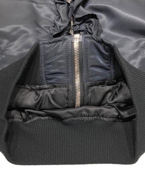 MURRAL（ミューラル）MURRAL (ミューラル) フリルMA-1ジャケット ブラック サイズ:36の古着・服飾アイテム