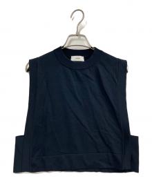 HYKE（ハイク）の古着「CROPPED TOP SWEATER」｜ネイビー