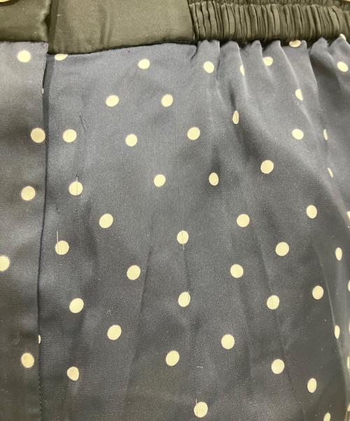 sacai（サカイ）sacai (サカイ) ポルカドットサイドプリーツパンツ ネイビー サイズ:1の古着・服飾アイテム