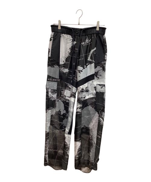 sacai（サカイ）sacai (サカイ) WORLD MAP PANTS ブラック サイズ:2の古着・服飾アイテム
