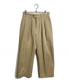 中古・古着通販】NEAT (ニート) 2タックワイドテーパードチノ ベージュ