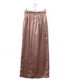 machatt（マチャット）の古着「サテンタックパンツ」｜ピンク