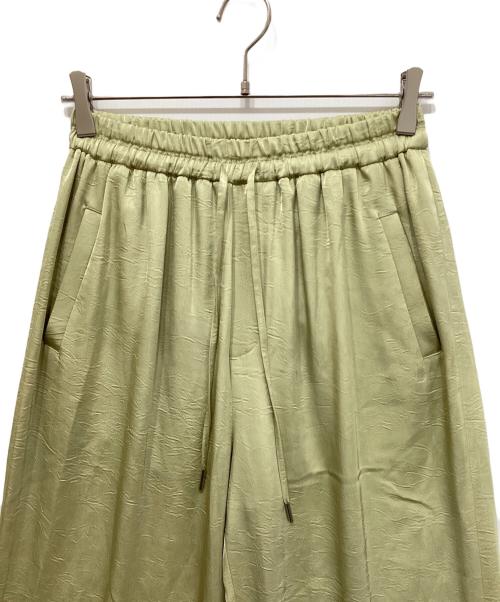 COEL（コエル）COEL (コエル) サテンギャザーリラックスパンツ ライトグリーン サイズ:36の古着・服飾アイテム