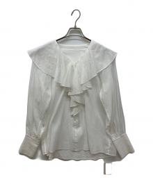 Whim Gazette（ウィムガゼット）の古着「カスケードフリルブラウス」｜オフホワイト