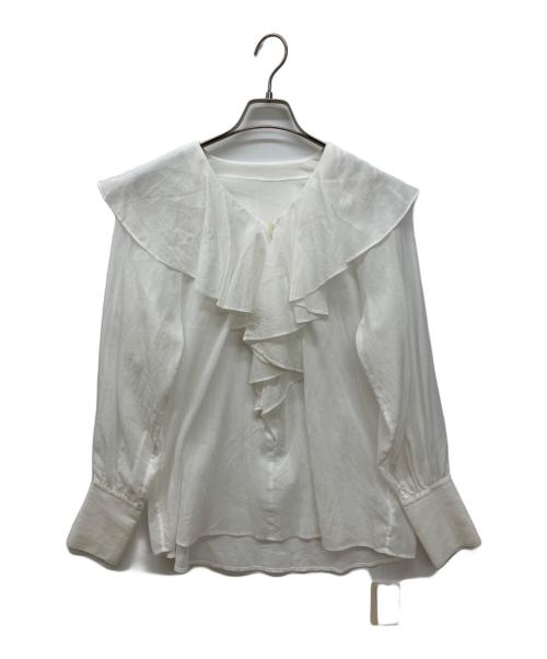 Whim Gazette（ウィムガゼット）Whim Gazette (ウィムガゼット) カスケードフリルブラウス オフホワイト サイズ:FREE 未使用品の古着・服飾アイテム