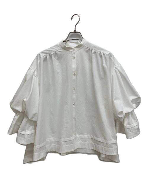LE PHIL（ル フィル）LE PHIL (ル フィル) COOL DOTS キャンディスリーブブラウス ホワイト サイズ:Fの古着・服飾アイテム