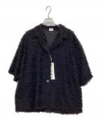 MANOFマノフ）の古着「カットジャガードシャツ」｜ブラック