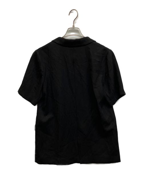 Mystrada（マイストラーダ）Mystrada (マイストラーダ) リネン半袖ジャケット ブラック サイズ:38の古着・服飾アイテム