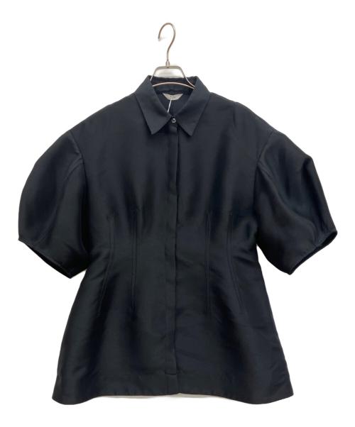 CLANE（クラネ）CLANE (クラネ) ウエスト シェイプ パフスリーブ シャツ ブラック サイズ:2の古着・服飾アイテム