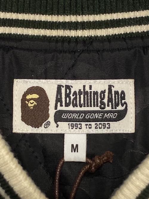 A BATHING APE（ア ベイシング エイプ）A BATHING APE (ア ベイシング エイプ) Patch Varsity Jacket グリーン サイズ:Mの古着・服飾アイテム