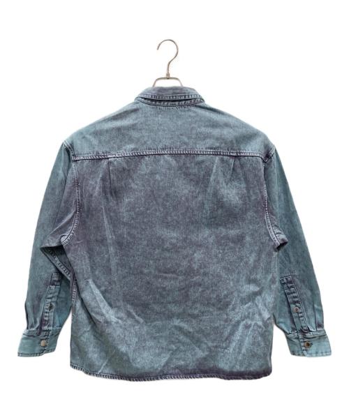 A BATHING APE（ア ベイシング エイプ）A BATHING APE (ア ベイシング エイプ) ACID WASH WORK SHIRT/アシッドウォッシュワークシャツ インディゴ サイズ:Mの古着・服飾アイテム