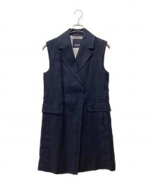 'S Max Mara（エスマックスマーラ）の古着「リネンロングジレ」｜ネイビー