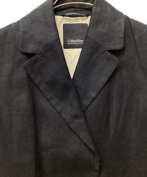 'S Max Mara（エスマックスマーラ）'S Max Mara (エスマックスマーラ) リネンロングジレ ネイビー サイズ:36の古着・服飾アイテム