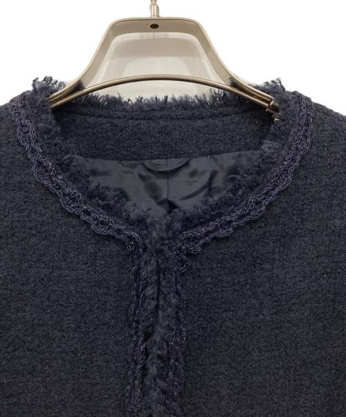 ANAYI（アナイ）ANAYI (アナイ) ネイビーツイードクルージャケット ネイビー サイズ:38の古着・服飾アイテム