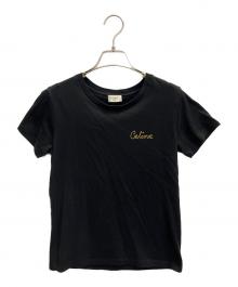 CELINE（セリーヌ）の古着「エンブロイダリー クルーネック 半袖Tシャツ」｜ブラック