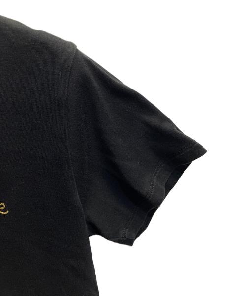 CELINE（セリーヌ）CELINE (セリーヌ) エンブロイダリー クルーネック 半袖Tシャツ ブラック サイズ:XSの古着・服飾アイテム